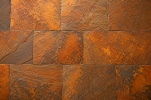 Natural Indian Copper Slate tiles in natural cleft finish — used for roofing, wall cladding and flooring, exported by Nirvan Exports, Rajasthan