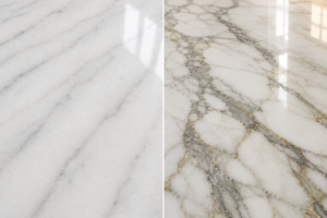 Makrana White Indian marble polished slab — Indian marble vs Italian marble quality comparison, Nirvan Exports, Udaipur, Rajasthan