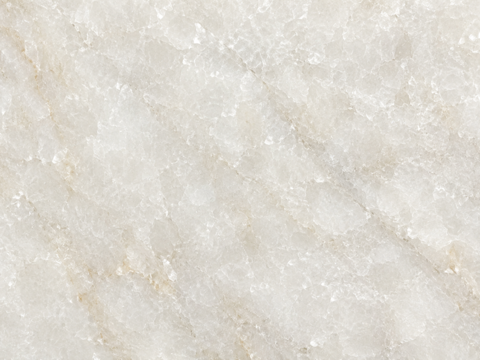 Ivory White Indian quartzite polished slab — natural quartzite from Rajasthan, India, harder than marble, exported by Nirvan Exports, Udaipur